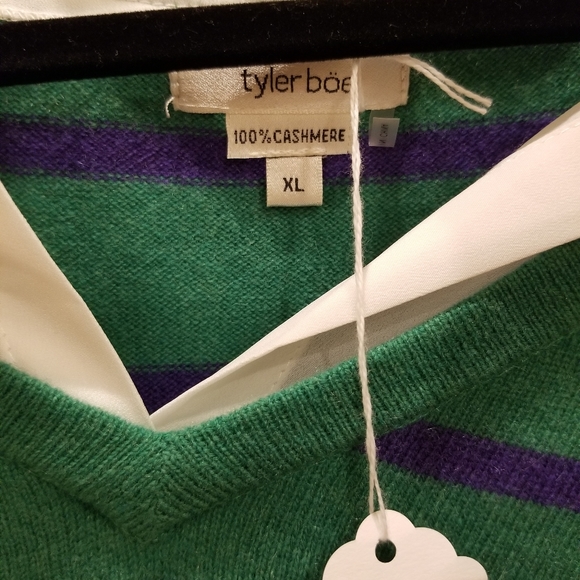 Tyler Boe Cashmere Striped Sweater XL - Picture 2 of 5
